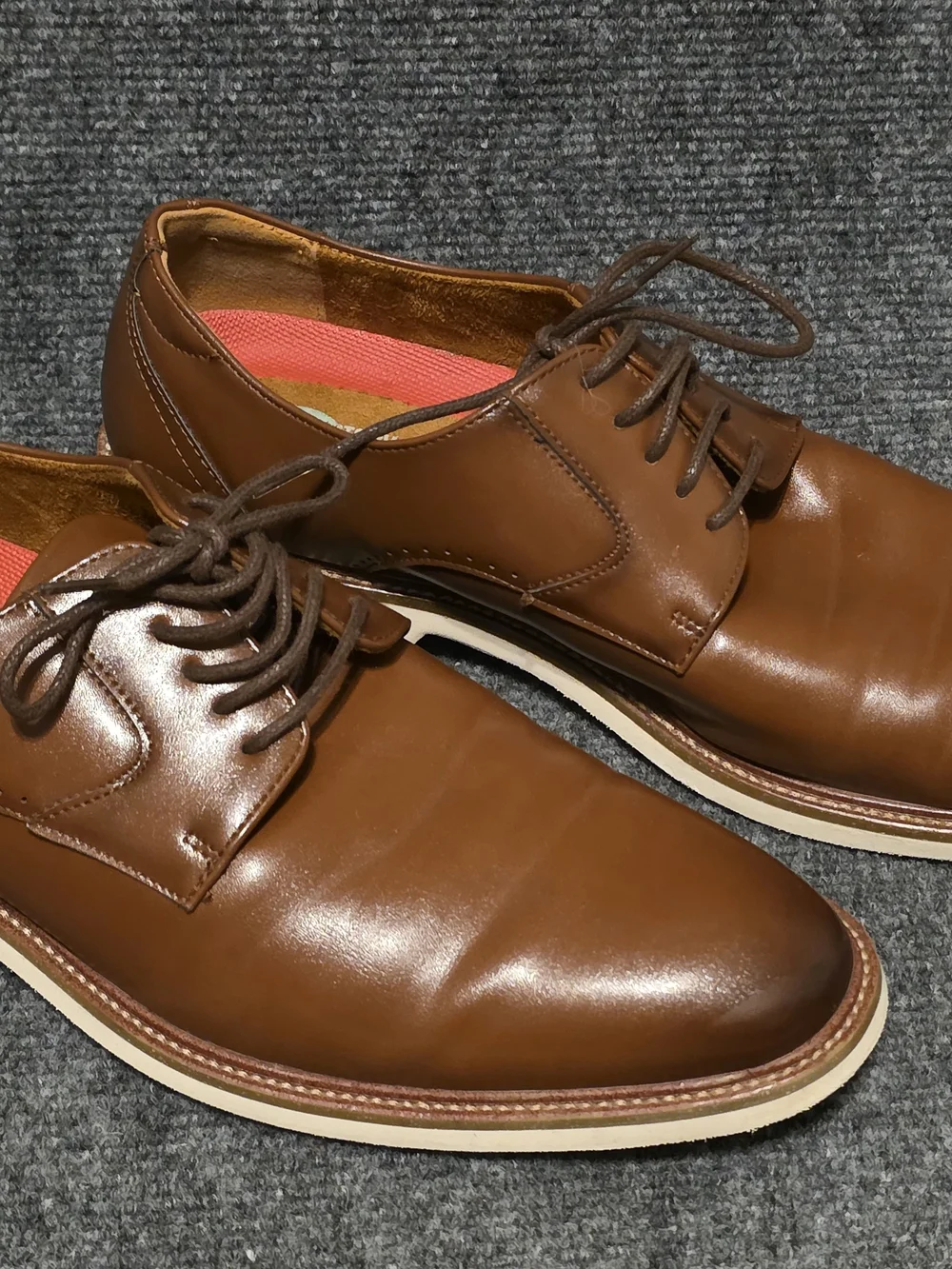 Stacy Adams Men’s Brown Leather Lace-Up Dress Sneakers Oxford Shoes 8.5